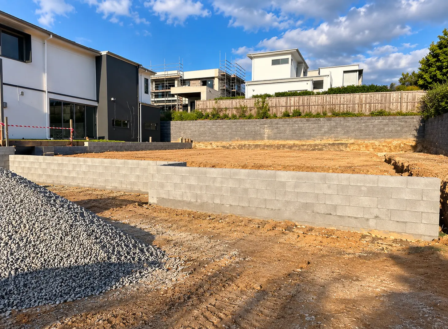 Concrete Block Retaining Wall Construction